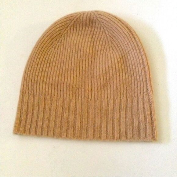 Nordstrom Cashmere knit Beanie in Beige NWT - Picture 6 of 11